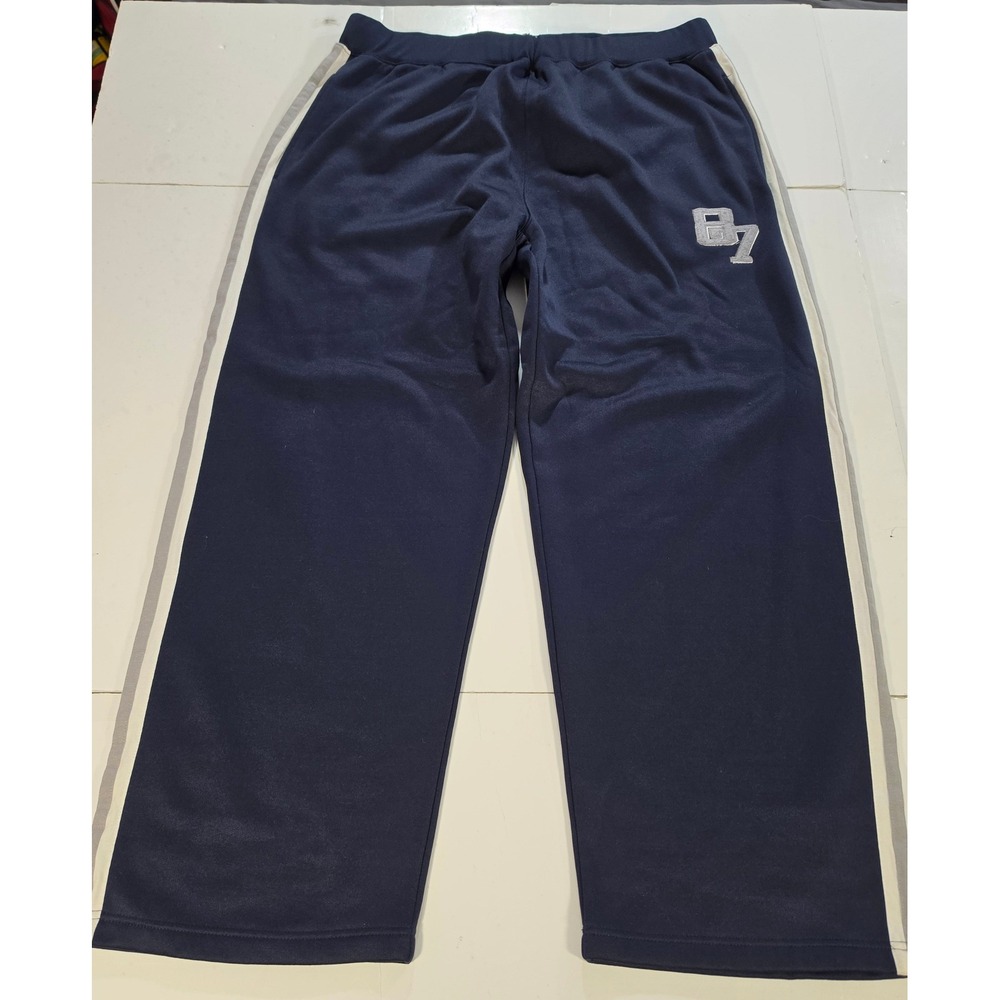 Aeropostale Practice Gear Navy Blue Track Pants 87 Side Stripe XL